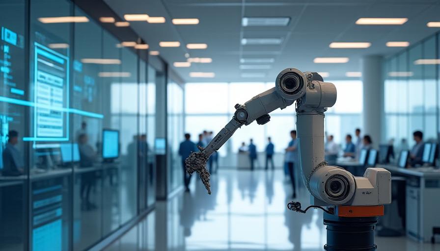 Infografía de IA aplicada a la robótica y logística moderna